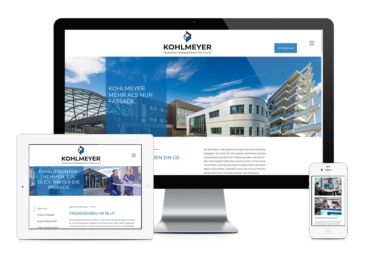 Relaunch Kohlmeyer Fassadenbau Webseite